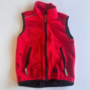 Polarn O. Pyret Red Fleece Layering Vest Size 2-3 Years Microfleece